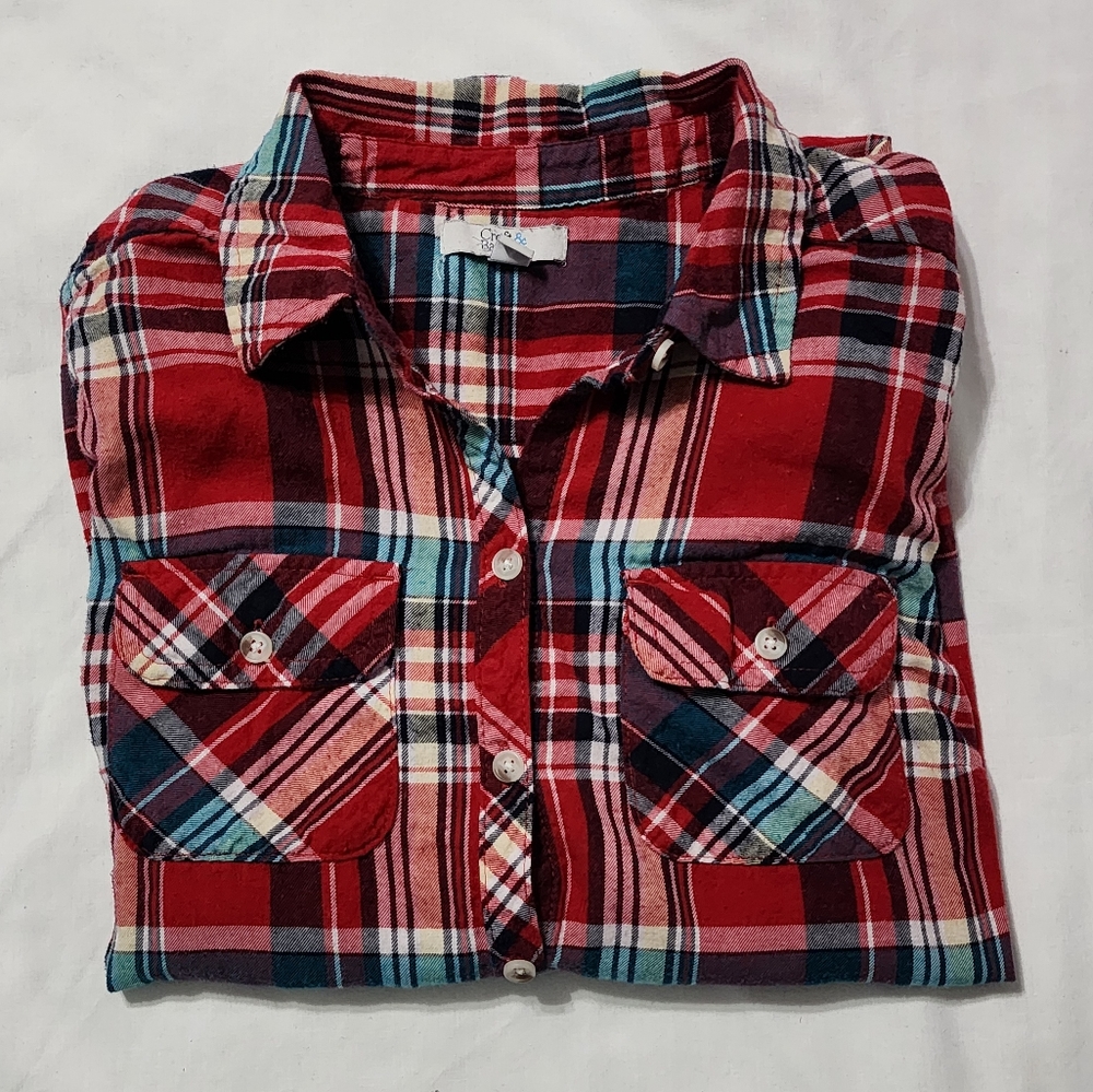 Size small red and blue flannel shirt from Croft and Barrow - Picture 3 of 4